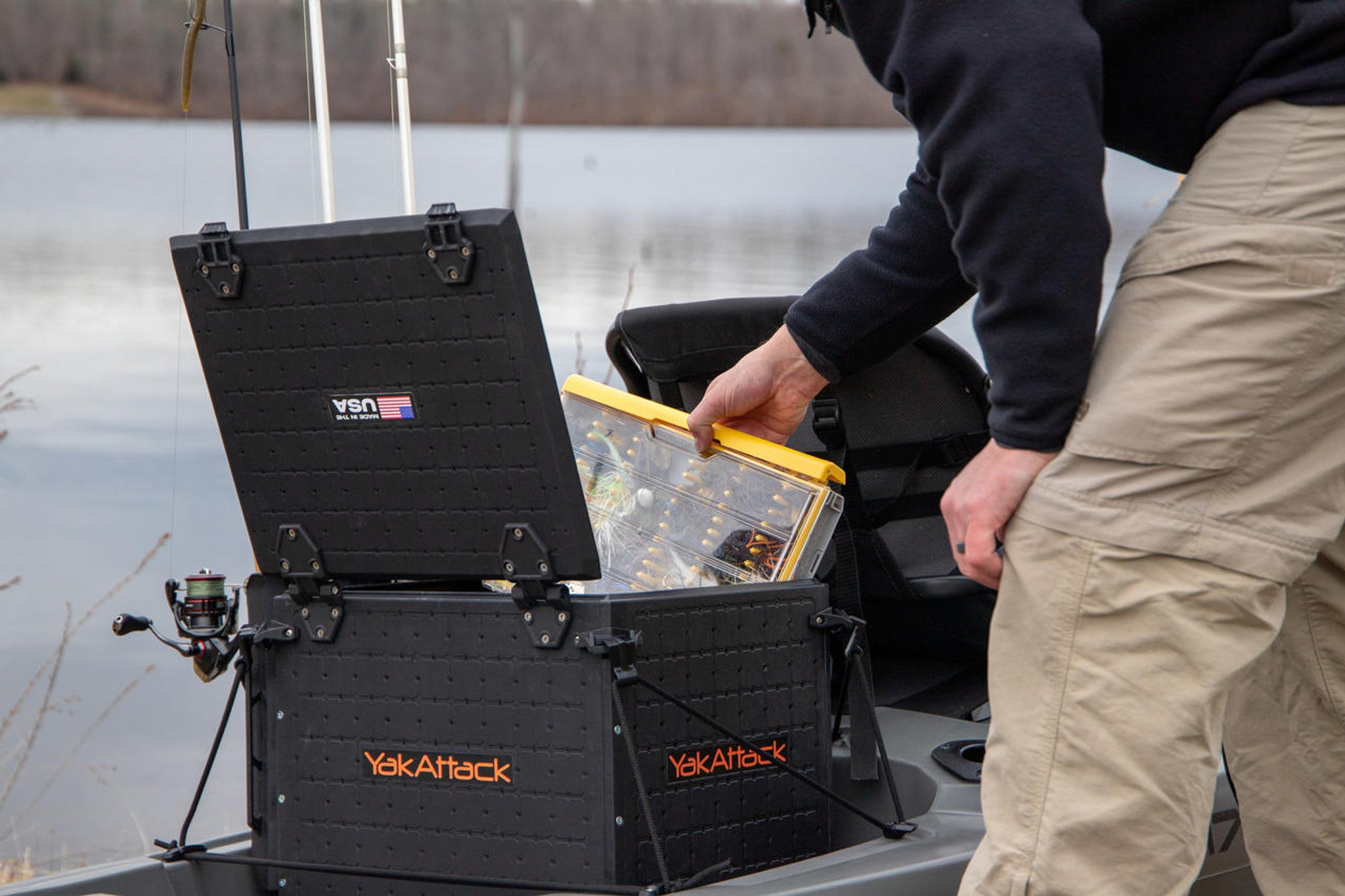 YakAttack® BlackPak Pro Kayak Fishing Crate 13 x 16 Desert Sand - Kayak  Fishing Gear